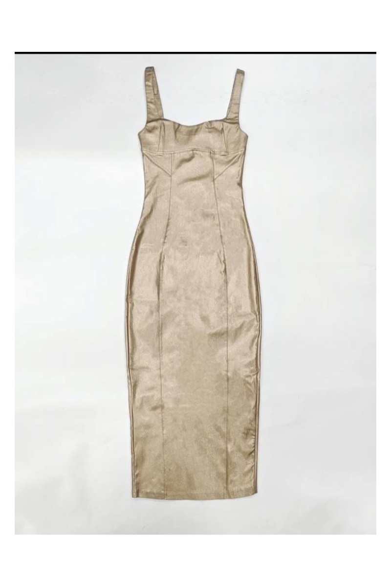 Vestido Polipiel Gold