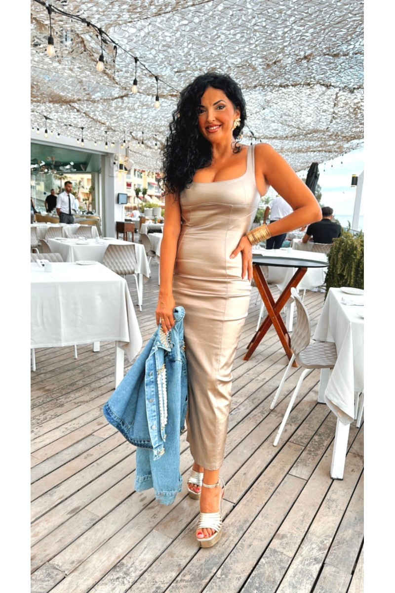Vestido Polipiel Gold