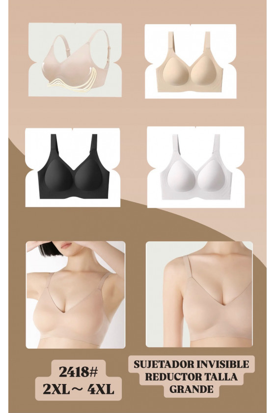 Sujetador invisible reductor talla grande