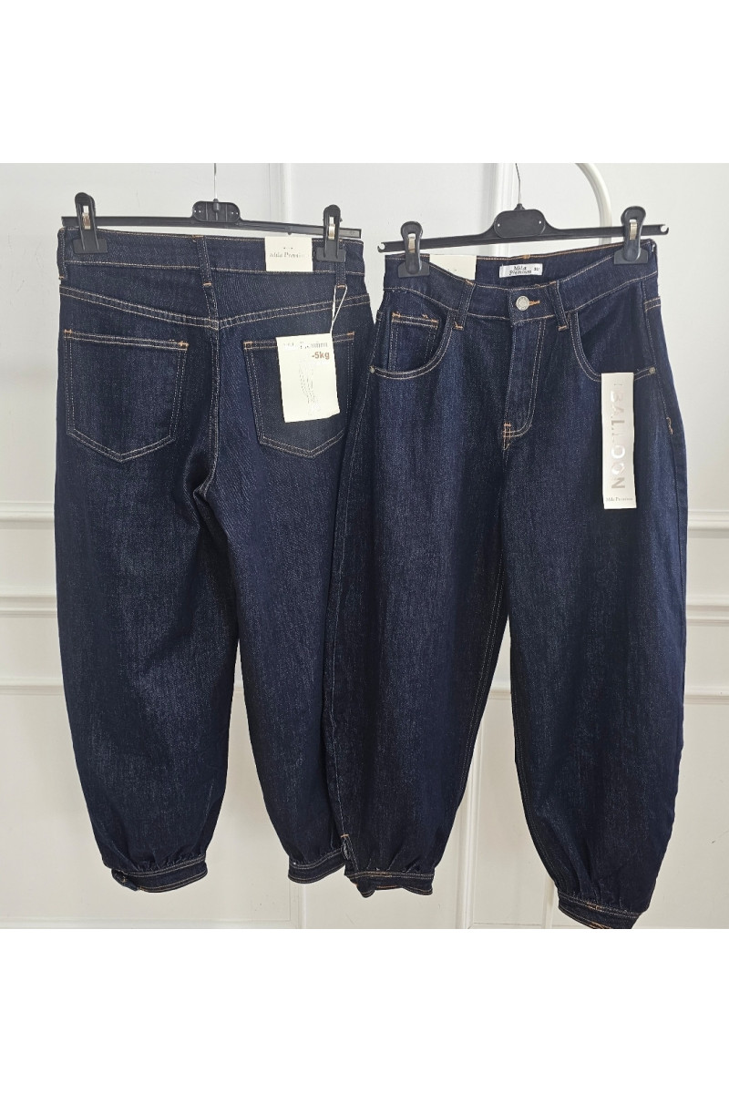 Jeans ballon botón