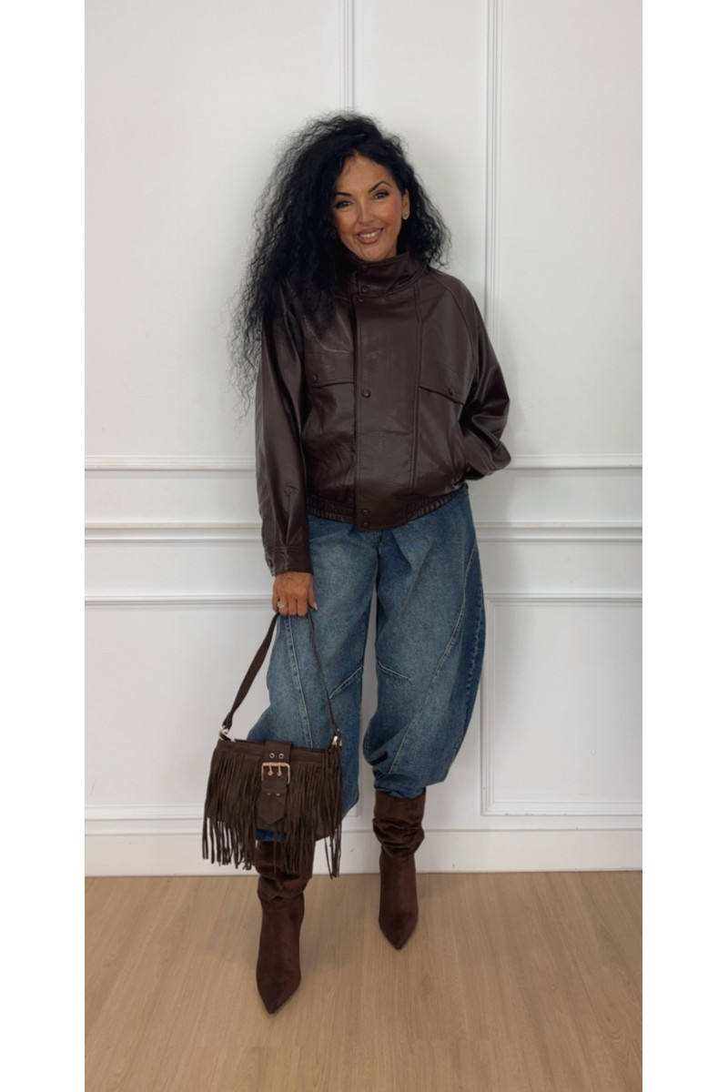 Chaqueta bomber polipiel