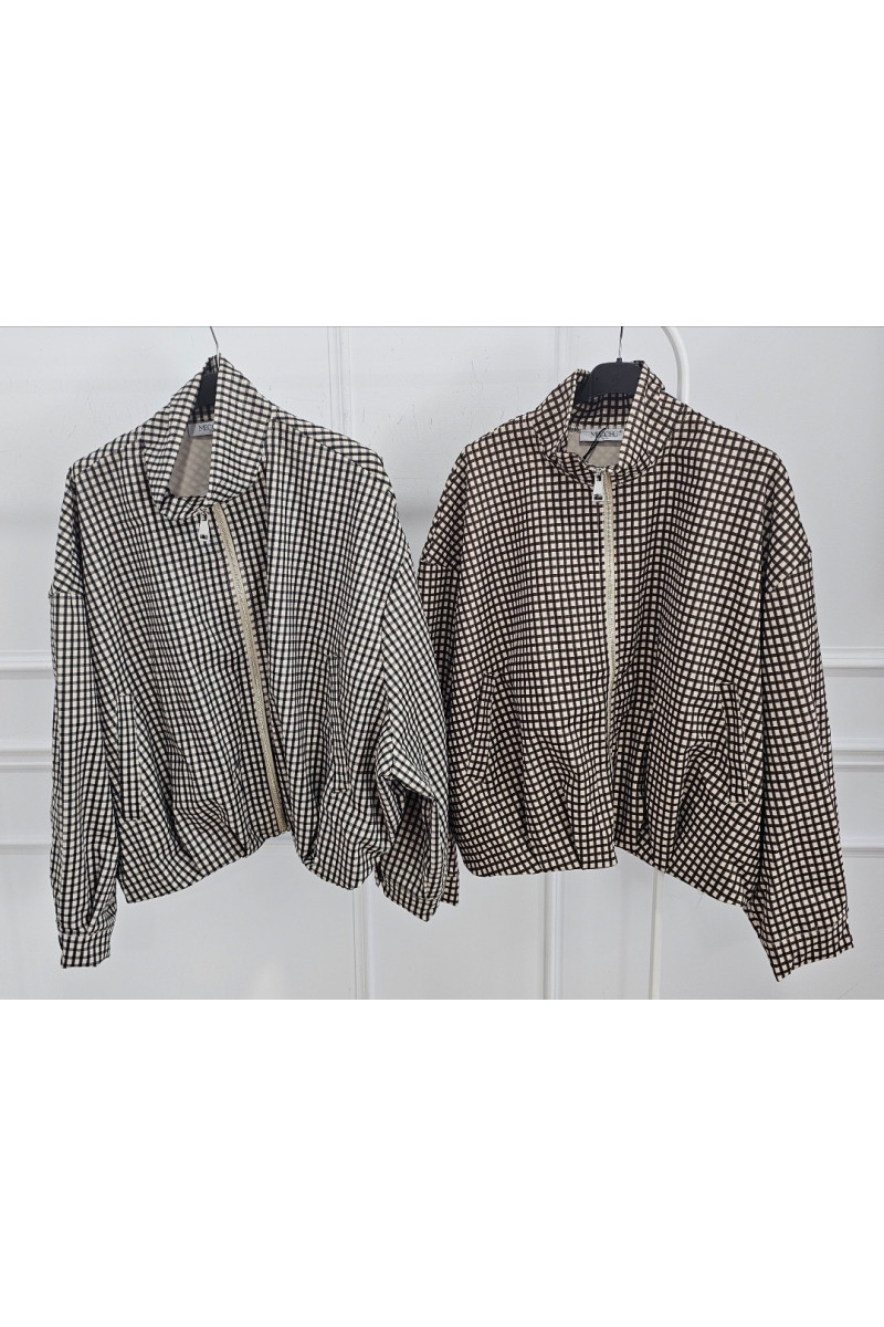 Chaqueta cuadro bomber sara
