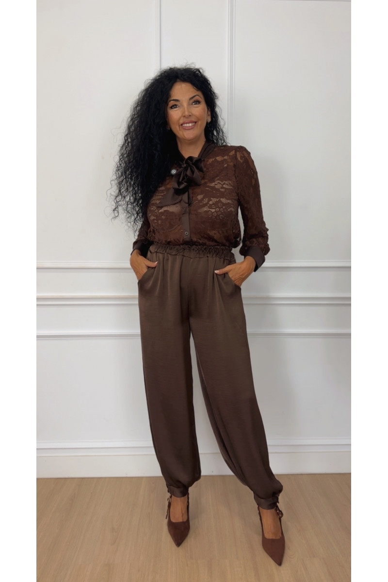Blusa encaje lazada