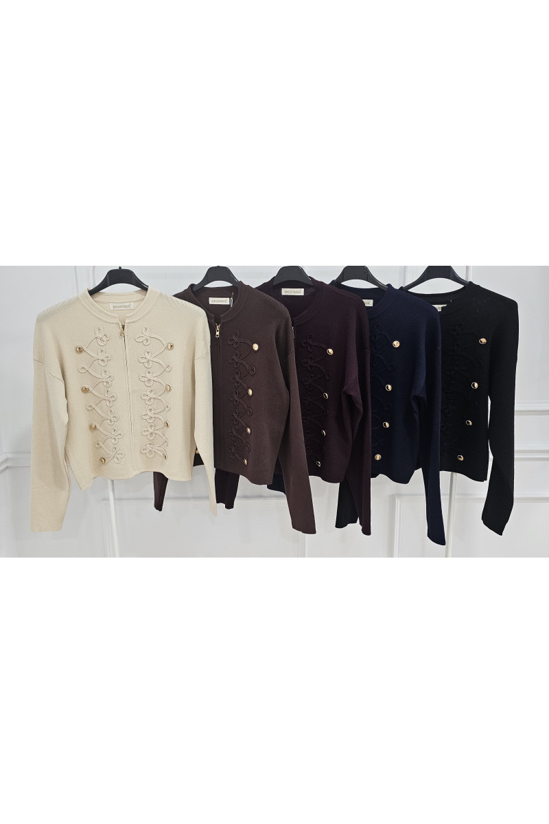 Chaqueta napoleón cremallera