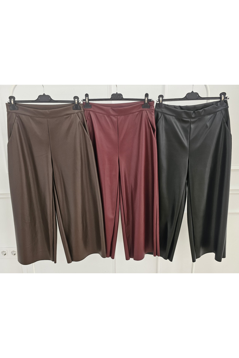 Pantalón polipiel midi
