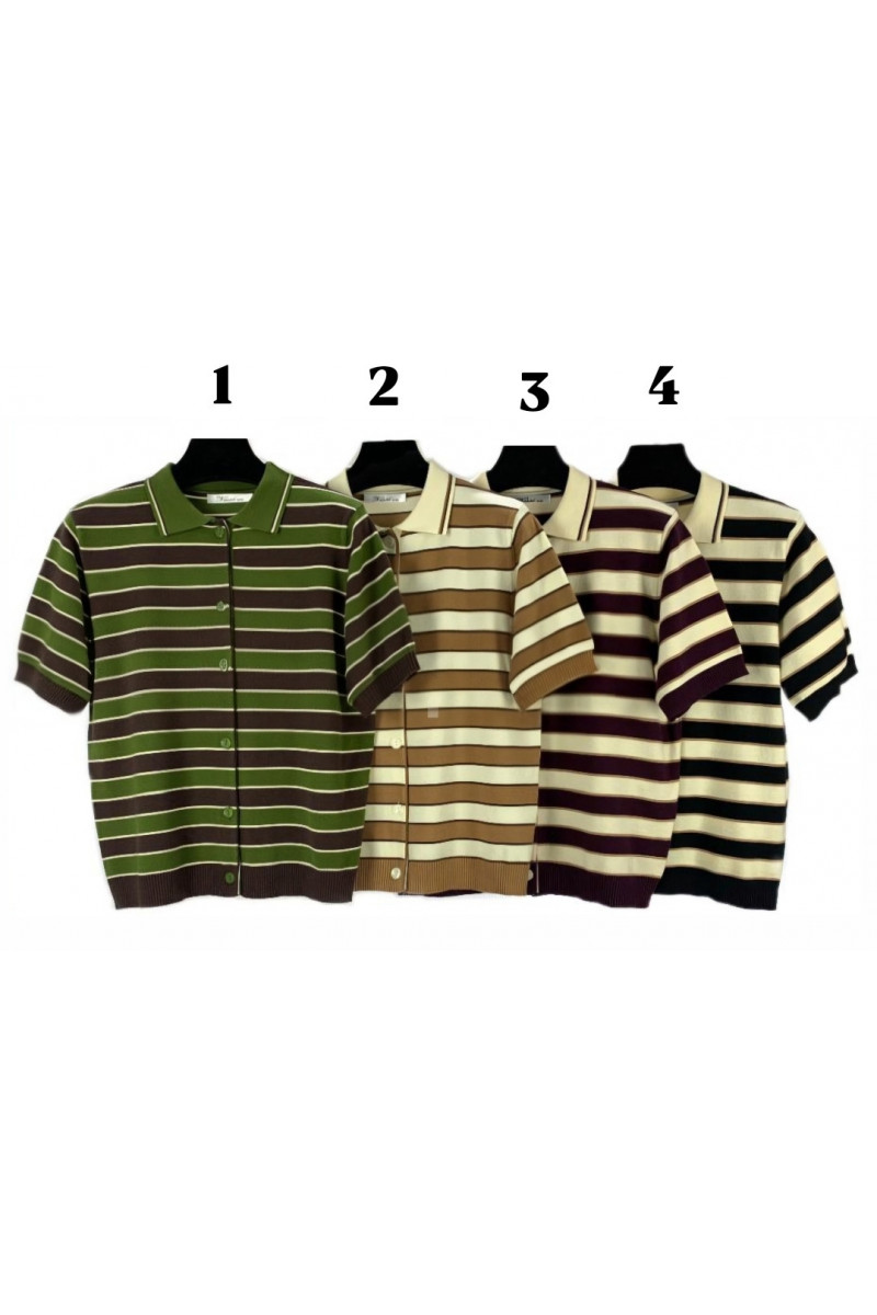 Polo camisero rayas