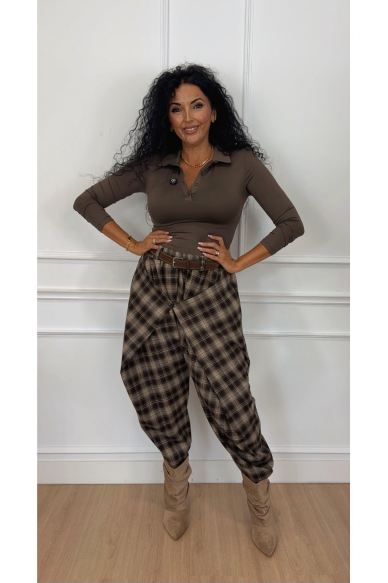 Top licra cuello polo