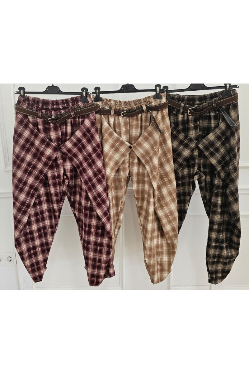 Pantalón bombacho pareo cuadros