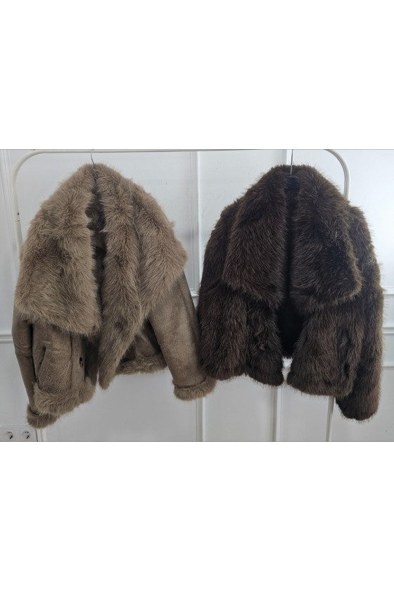 Abrigo reversible pelo