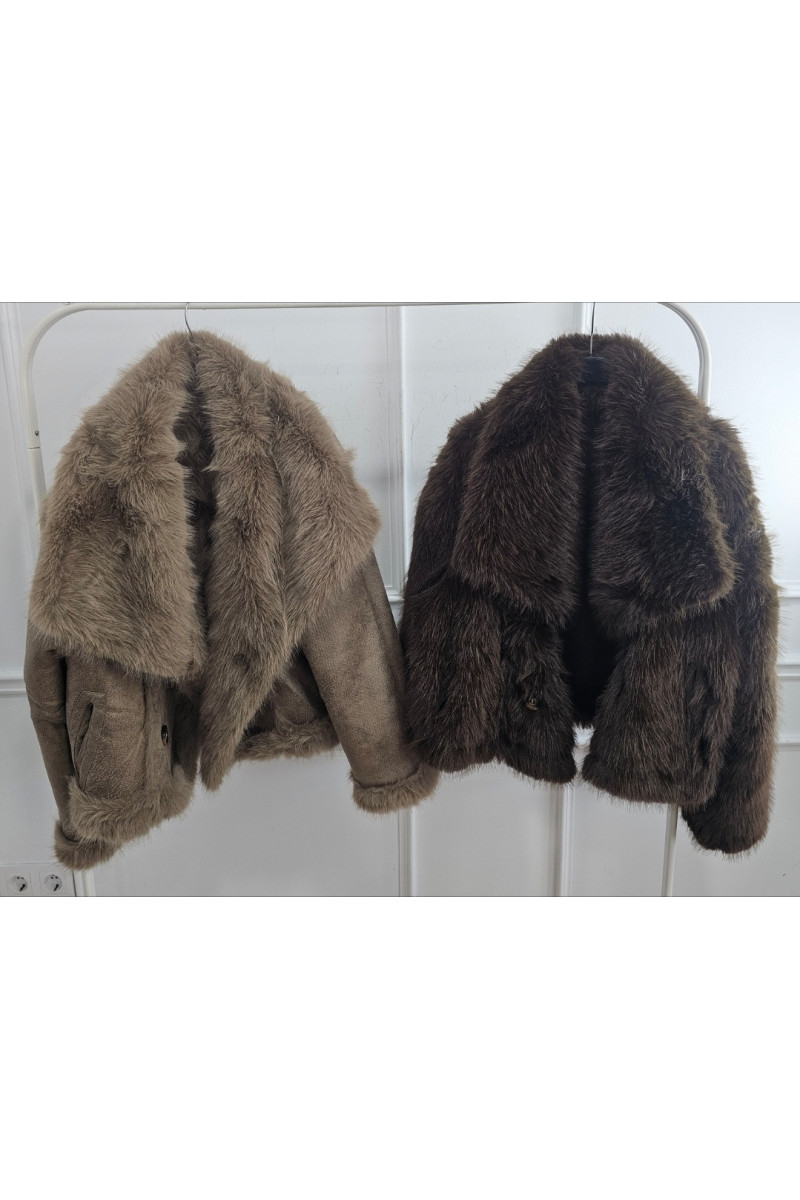 Abrigo reversible pelo