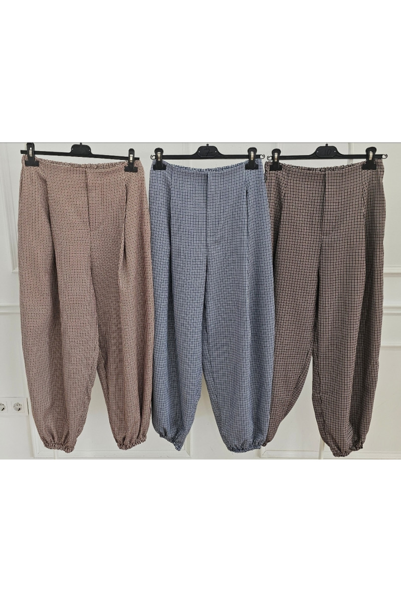 Pantalón sara cuadros bombacho