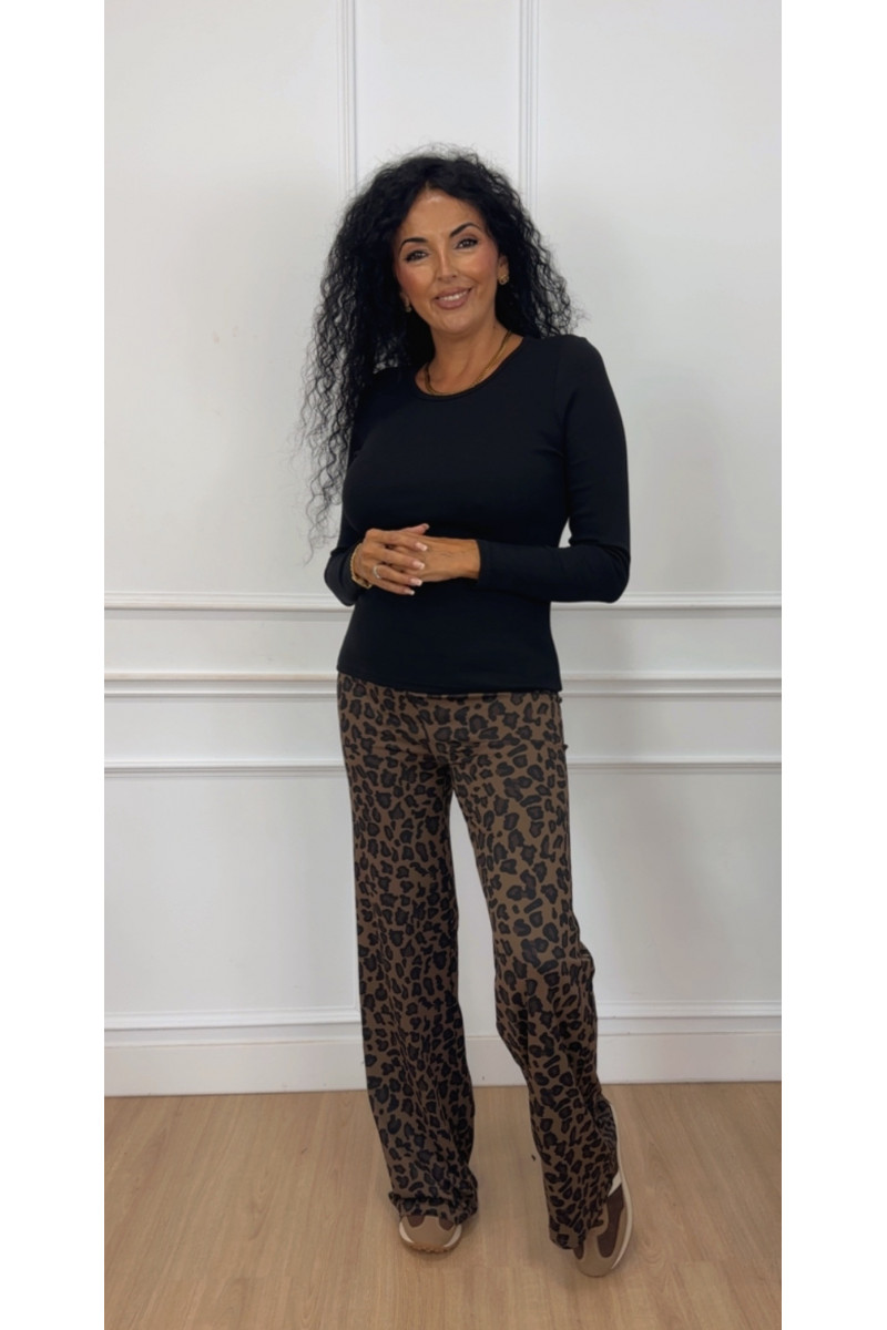 Leguins animal print pata ancha