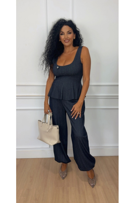 Top peplum denim