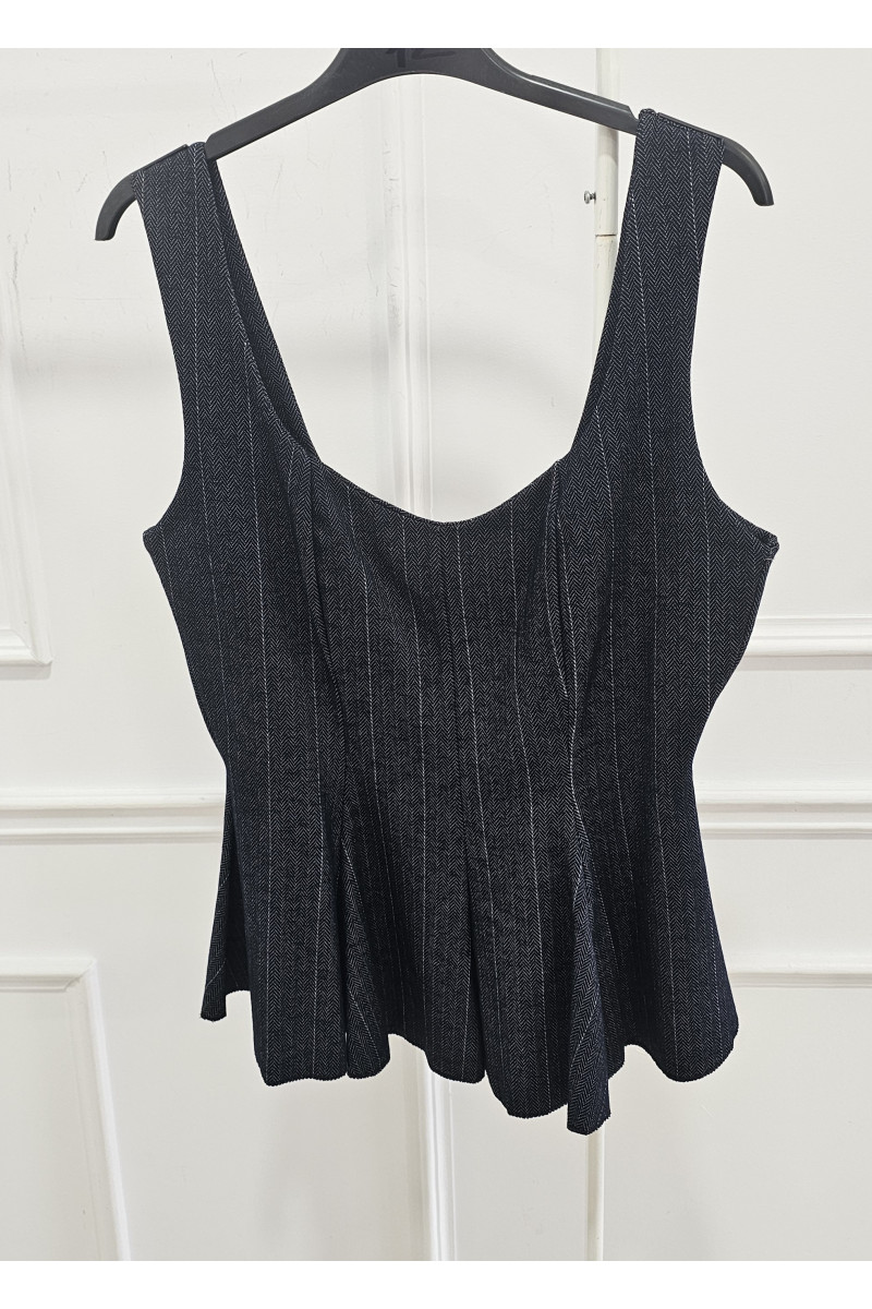 Top peplum denim