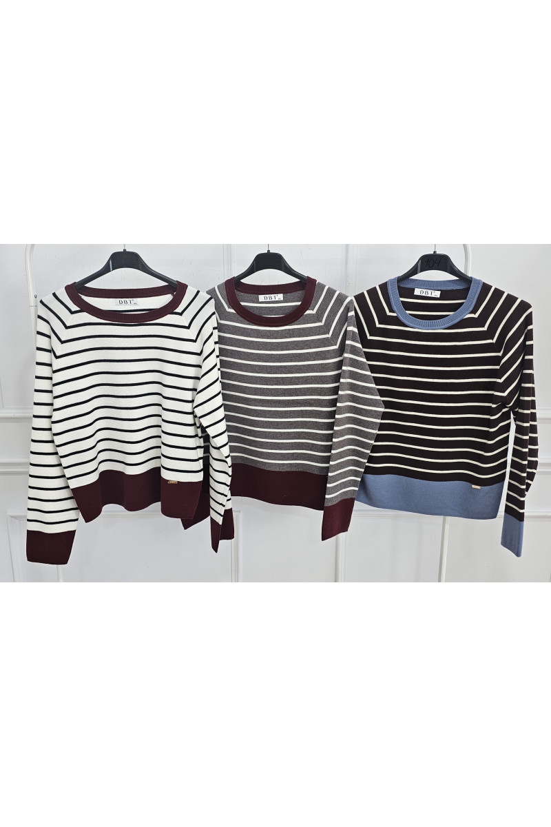 Jersey bicolor rayas
