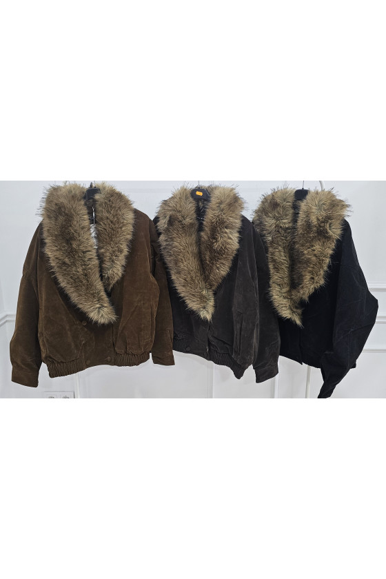 Chaqueta bomber piel vuelta pelo
