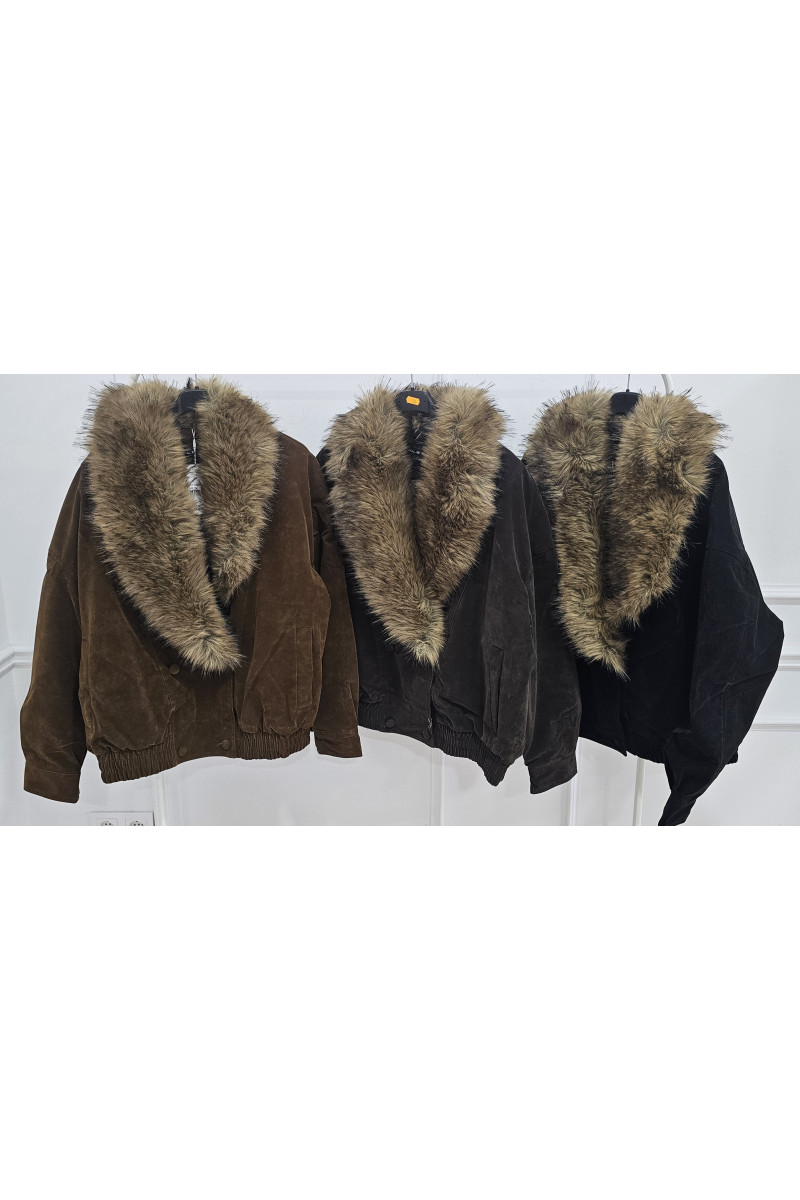 Chaqueta bomber piel vuelta pelo