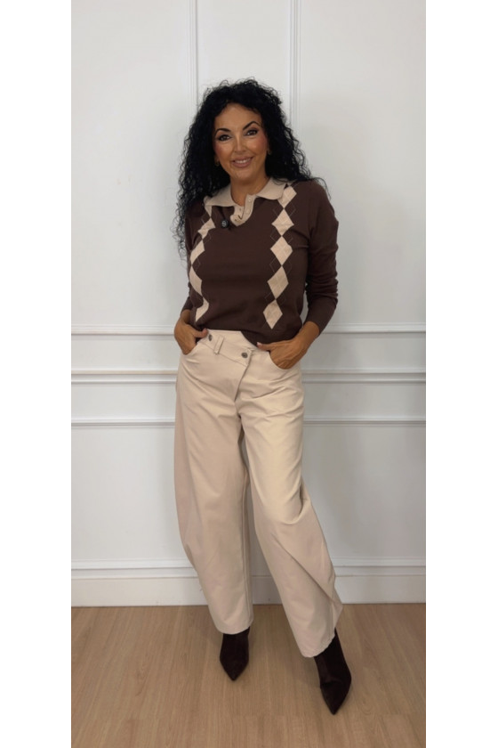 Pantalón wide leg barrel
