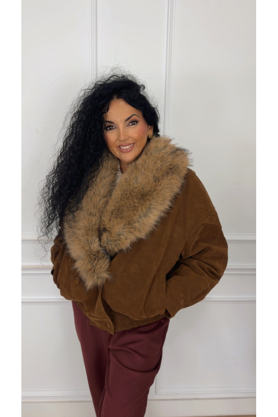 Chaqueta bomber piel vuelta pelo