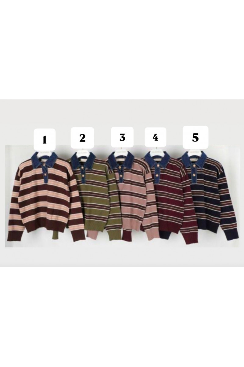 Jersey rayas denim