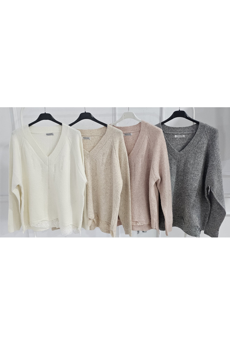 Jersey cuello pico lencero
