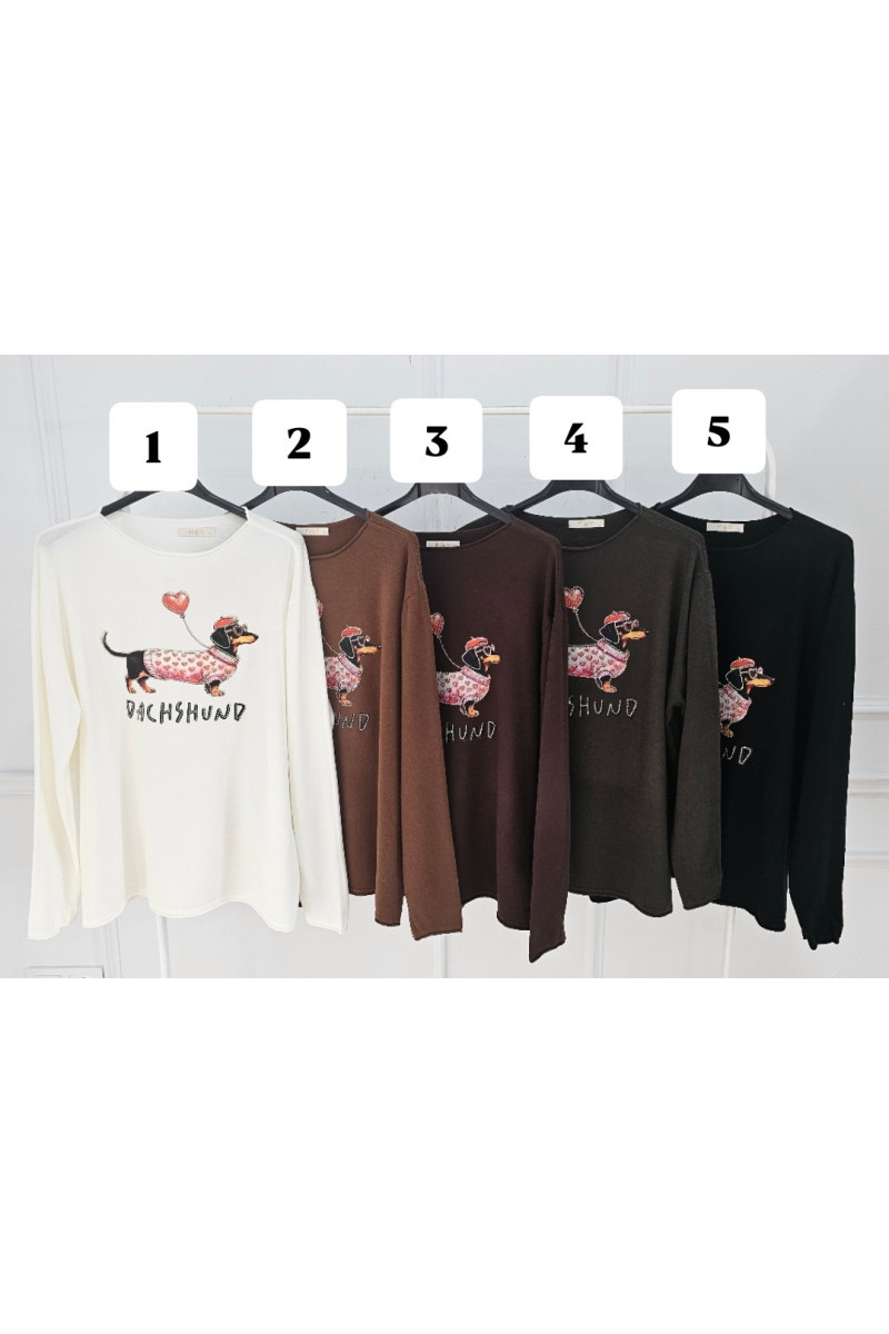 Jersey perro salchicha strass