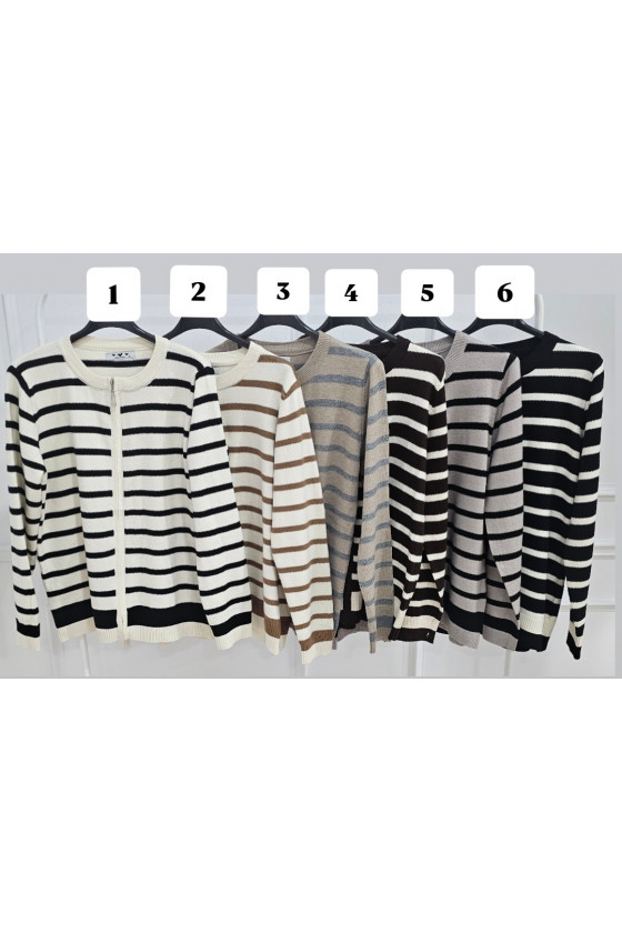 Chaqueta cremallera rayas