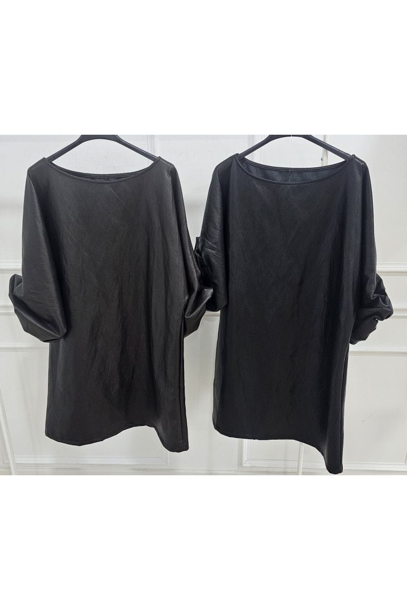 Vestido evase polipiel