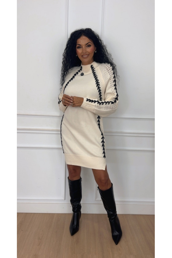 Vestido lana trenzado