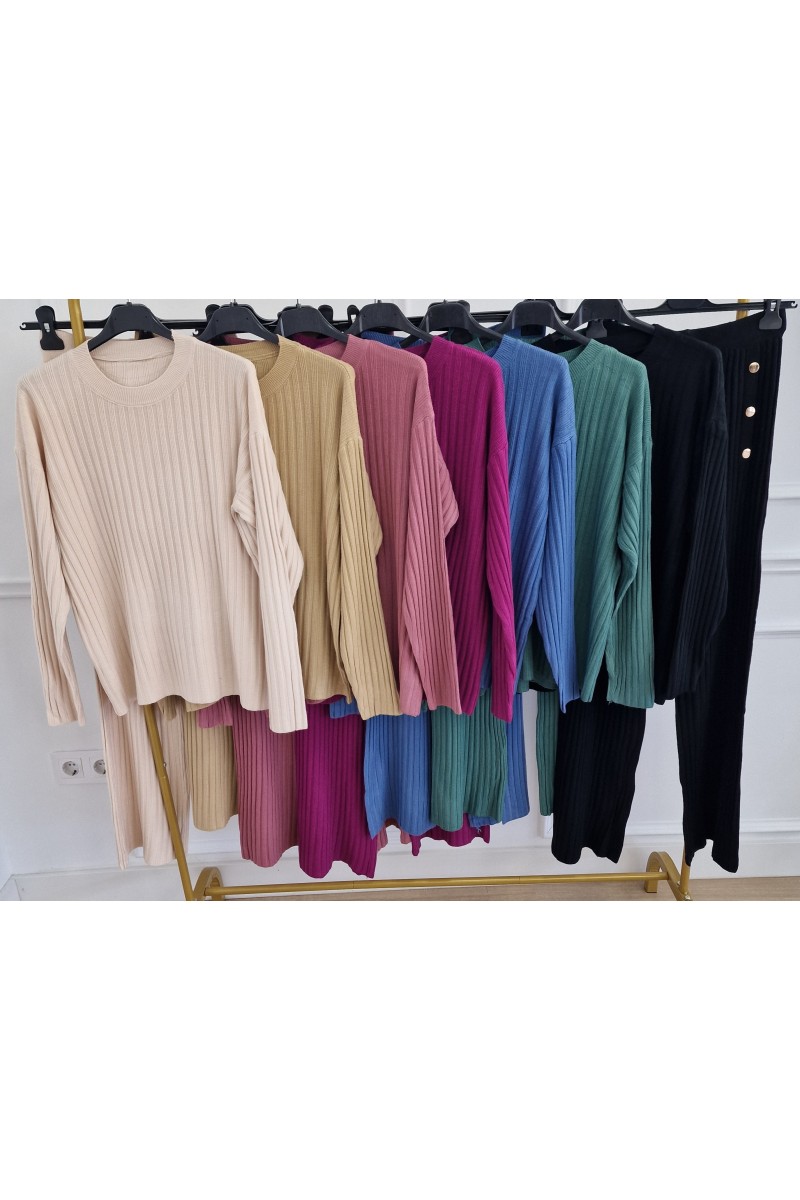 Conjunto confort botones dorado