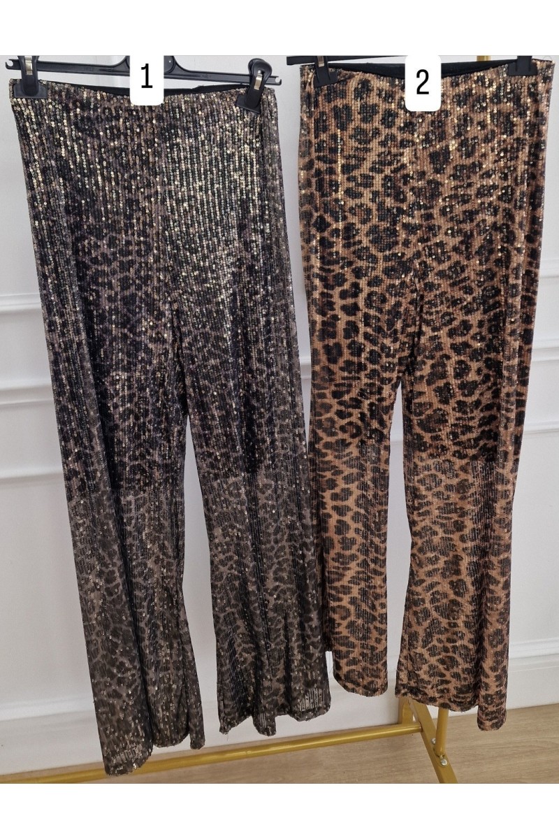 Pantalón lentejuelas animal print