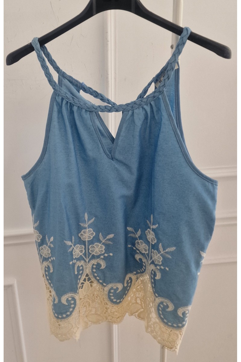Blusa vaquera guipur