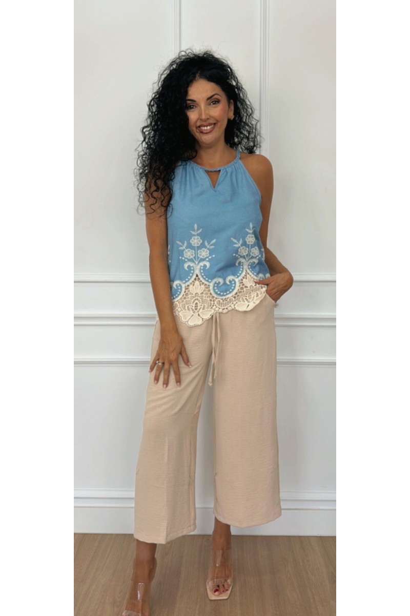 Blusa vaquera guipur Blusa vaquera guipur