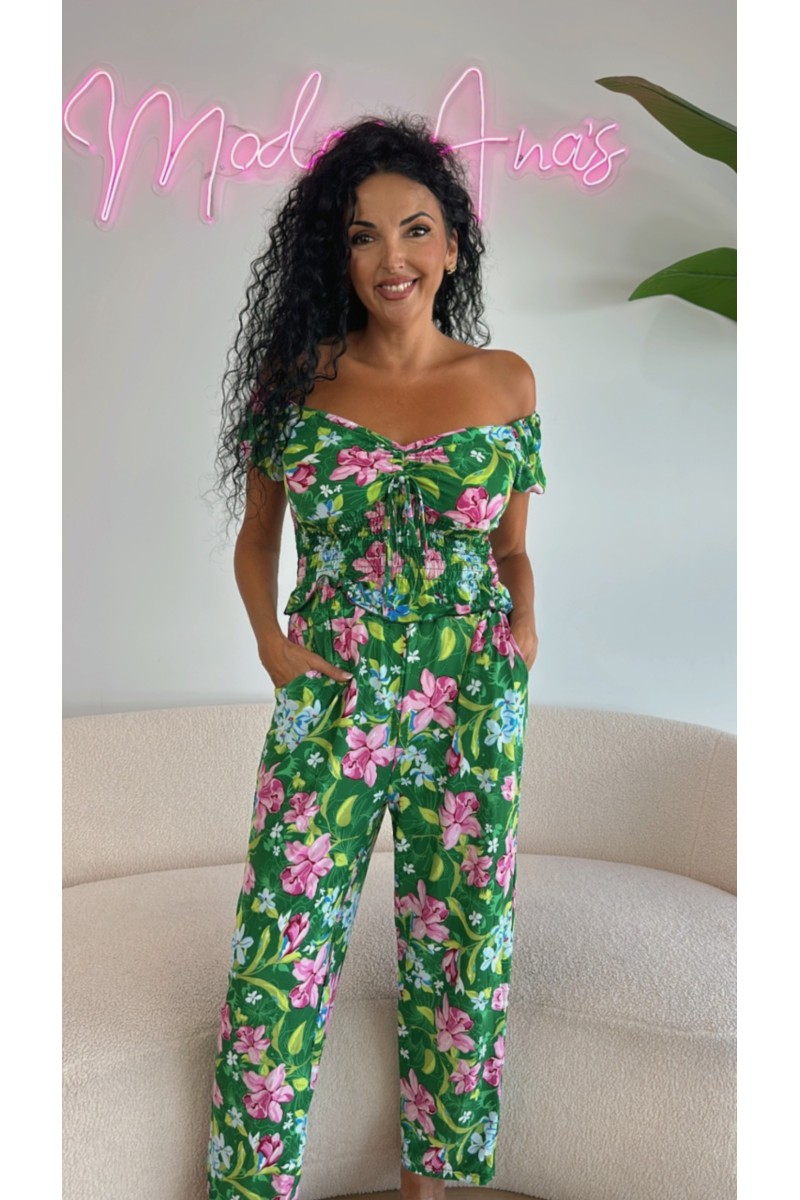 Conjunto punto seda orquideas