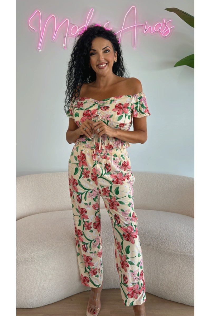 Conjunto punto seda orquideas