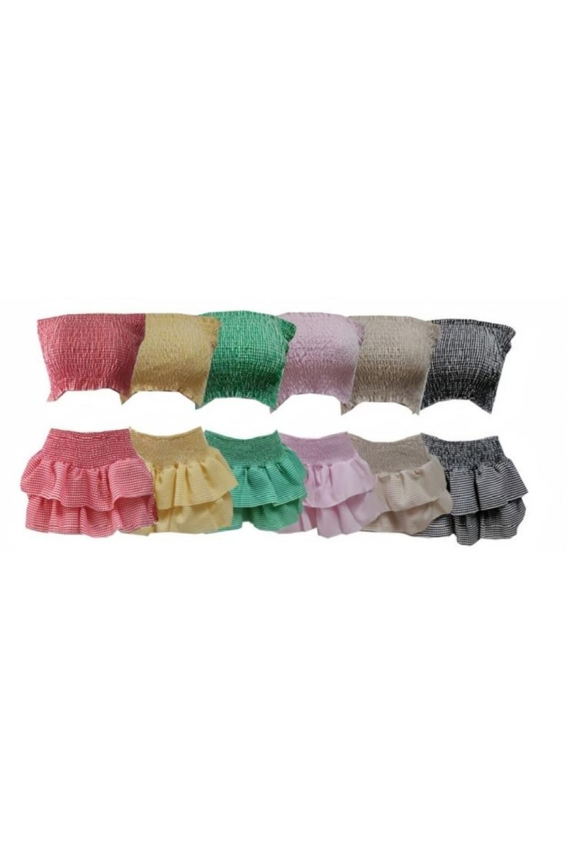 Conjunto engomado vichy