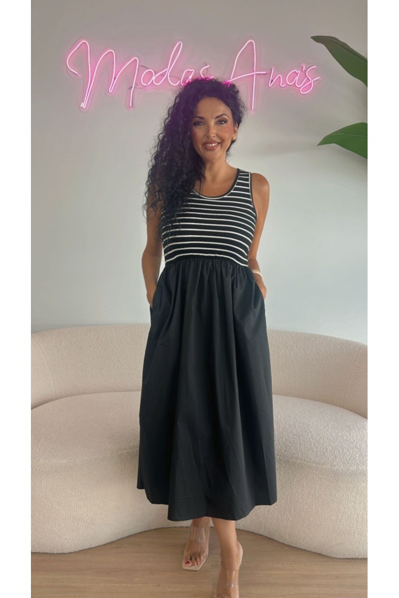 Vestido mónaco rayas