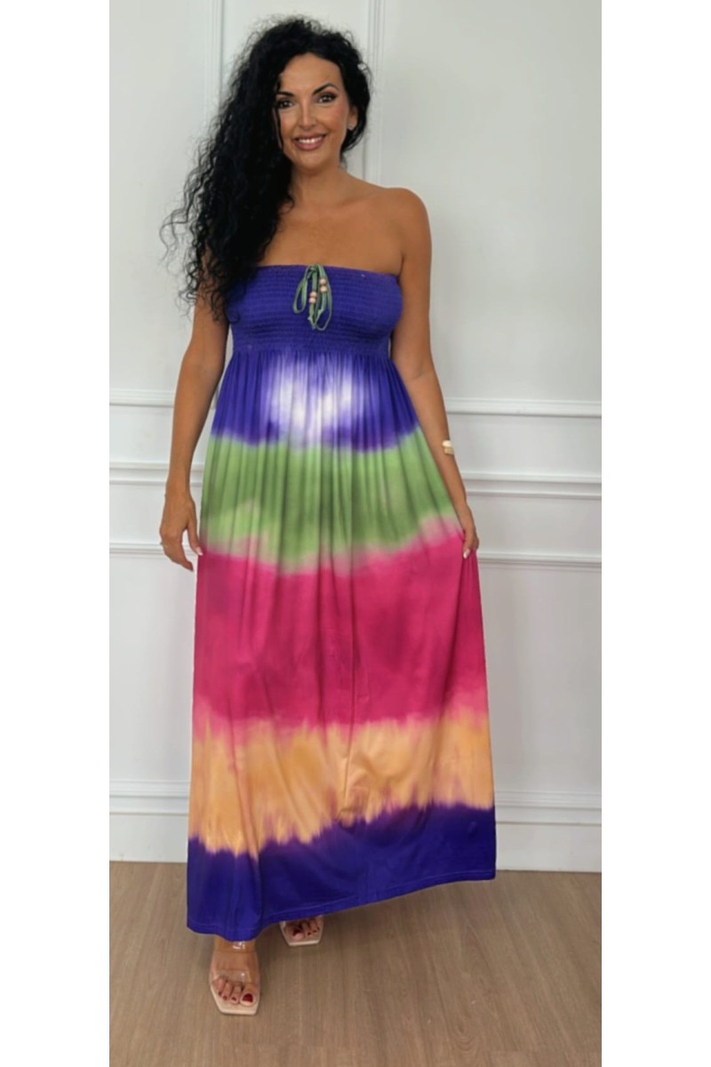 Vestido punto seda engomado Violeta Vestido punto seda engomado Violeta