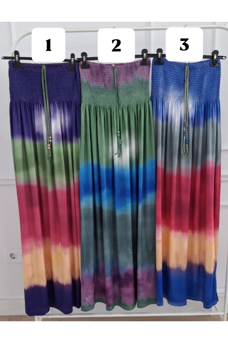 Vestido punto seda engomado Violeta