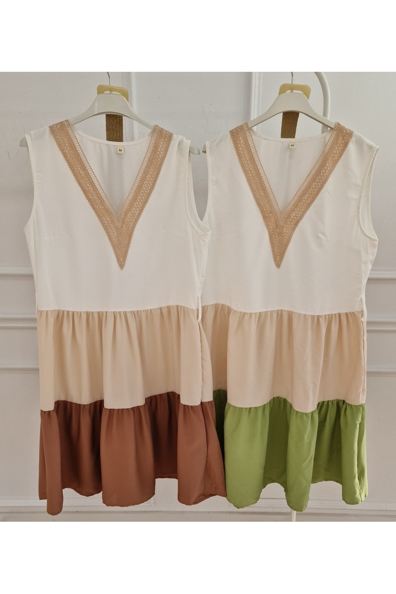 Vestido tricolor