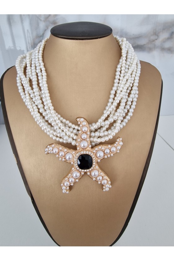 Collar perlas estrellas