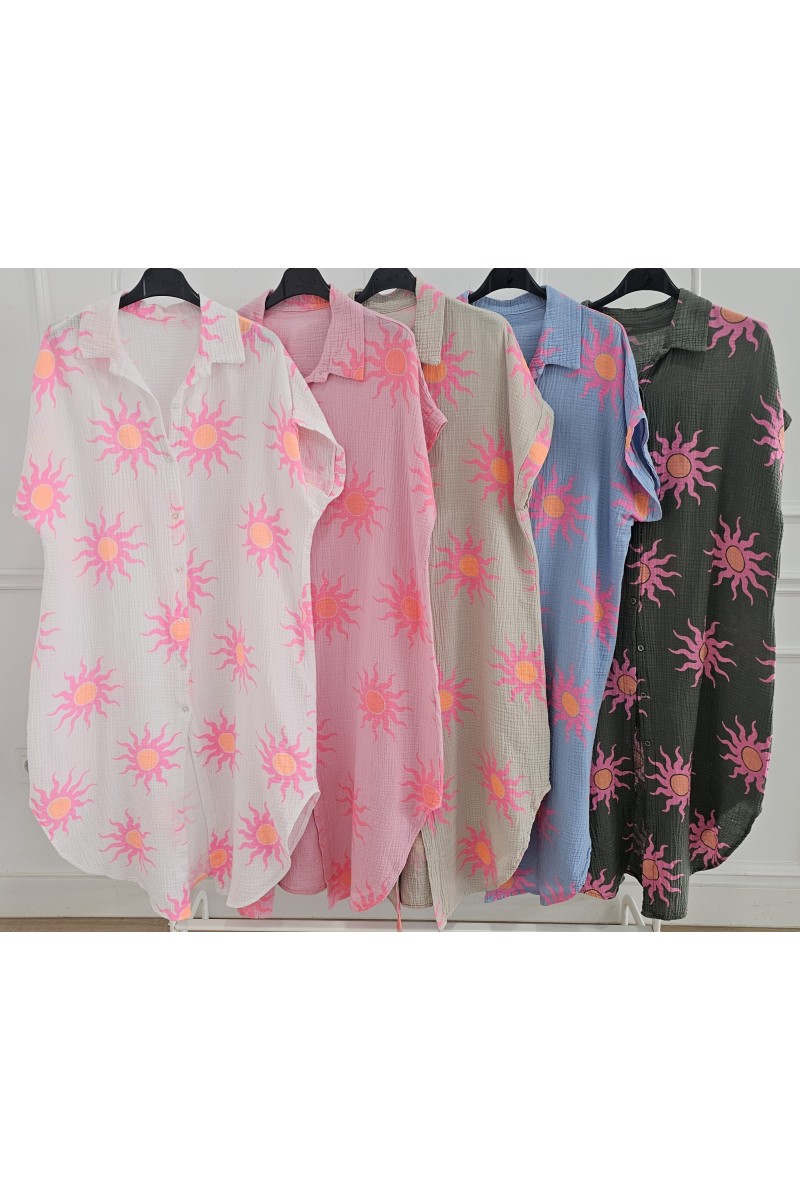 Vestido camisero caribe sol