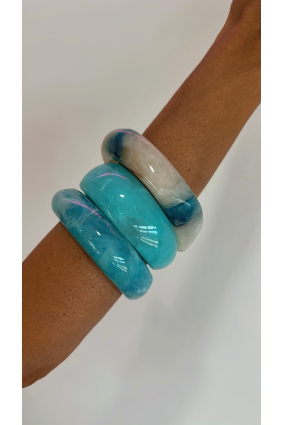 Pulseras nácar turquesa