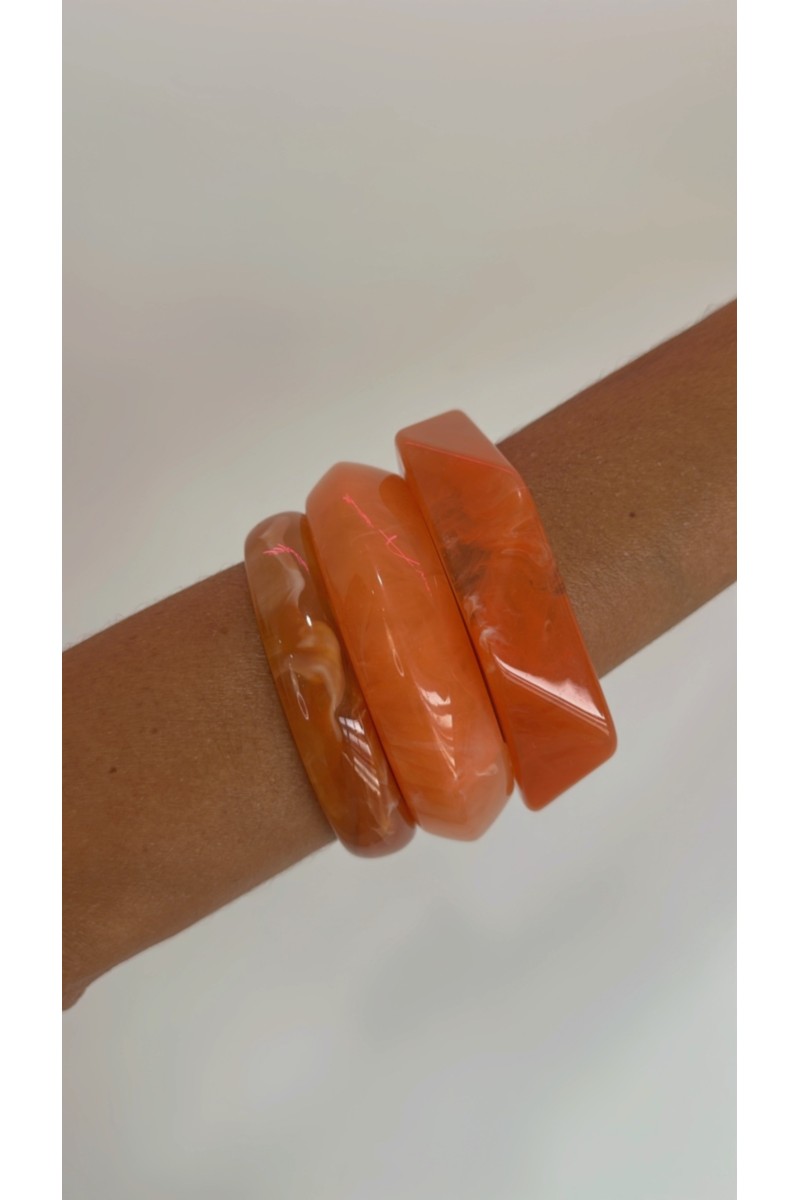 Pulseras nácar naranja Pulseras nácar naranja