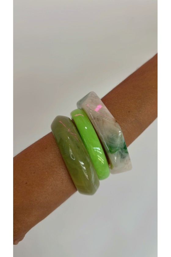 Pulseras nácar verde