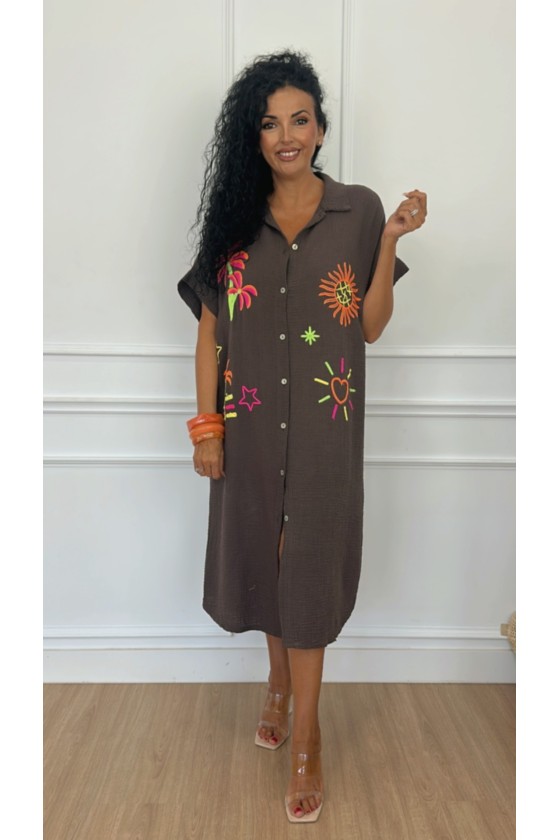 Vestido camisero hawai