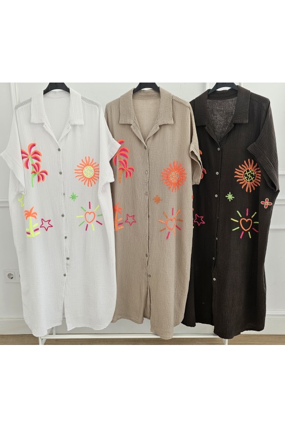Vestido camisero hawai