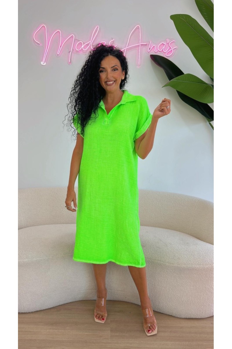 Vestido cuello polo caribe