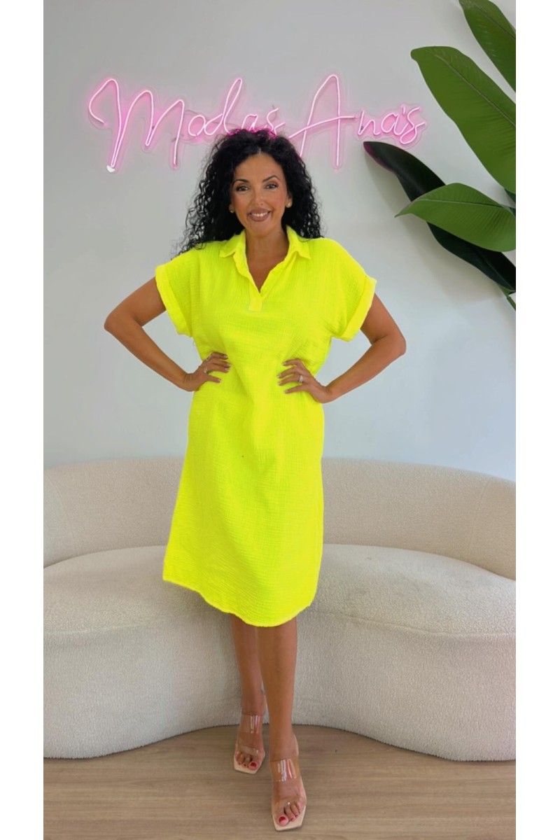 Vestido cuello polo caribe