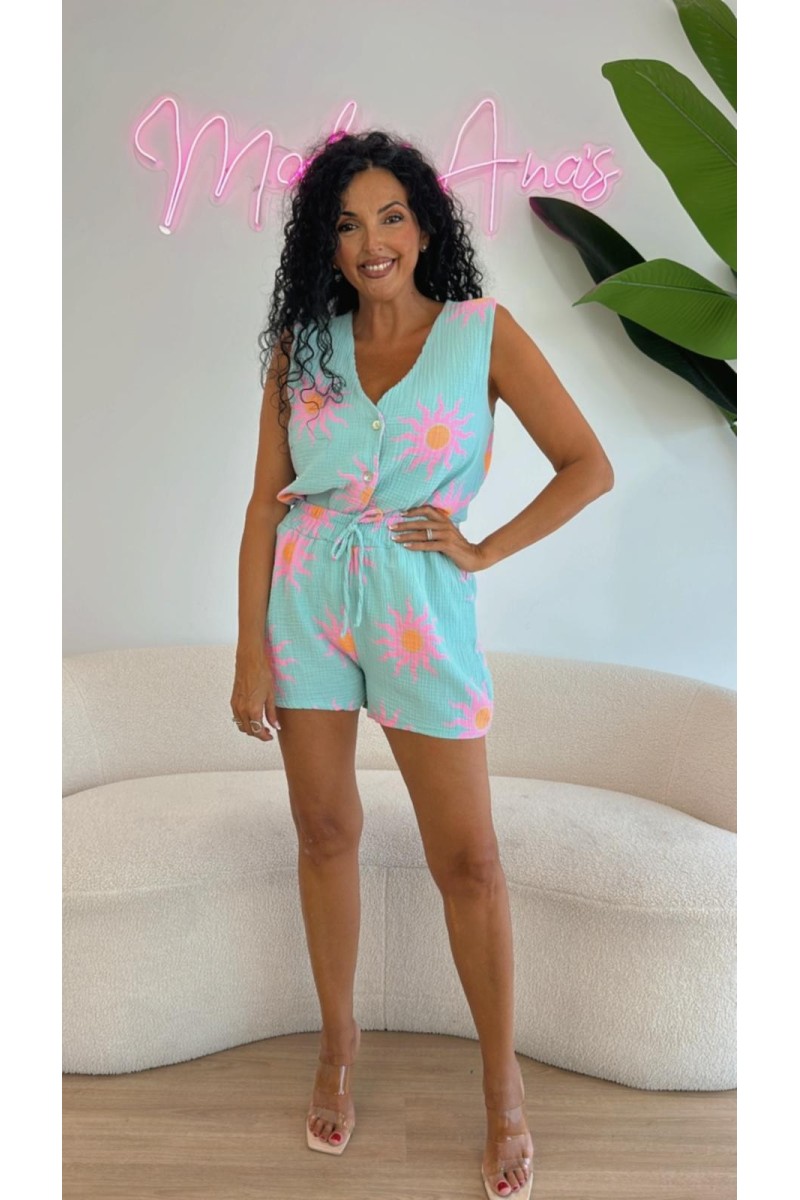 Conjunto caribe chalequillo sol
